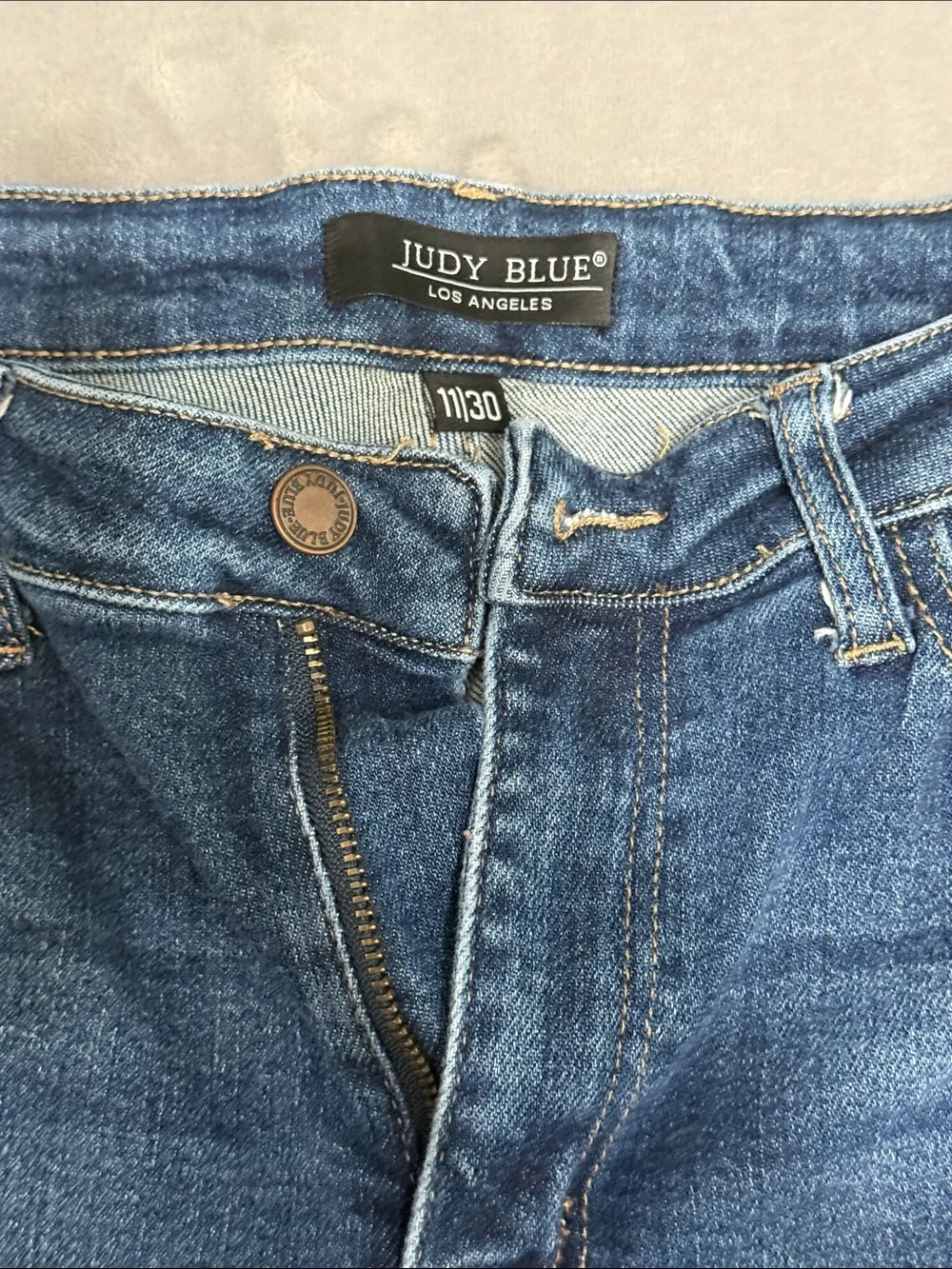 Judy Blue Distressed Dark Blue Straight Leg Jeans style JB88220 item: 72505